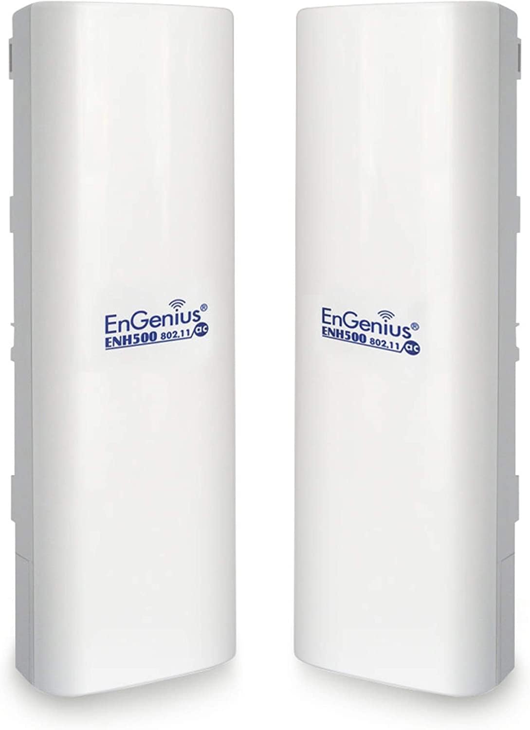 EnGenius Outdoor 5GHz 867mbps WiFi 5 CPE/Client Bridge, 27dBm Transmit Power, 16 dBi High-Gain Antenna Extend Network up to 5 Miles, PTP/PTMP, IP55 housing, TAA& NDAA Compliant, 2-Pack [ENH500v3 KIT]