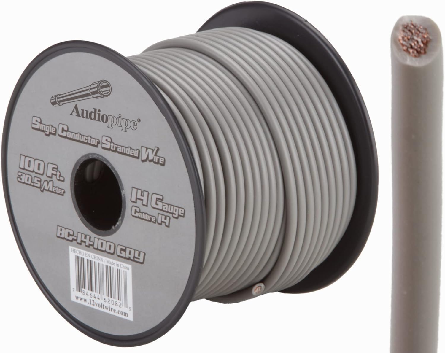 Audiopipe AP14100GY 14 gauge 100ft Gray primary wire