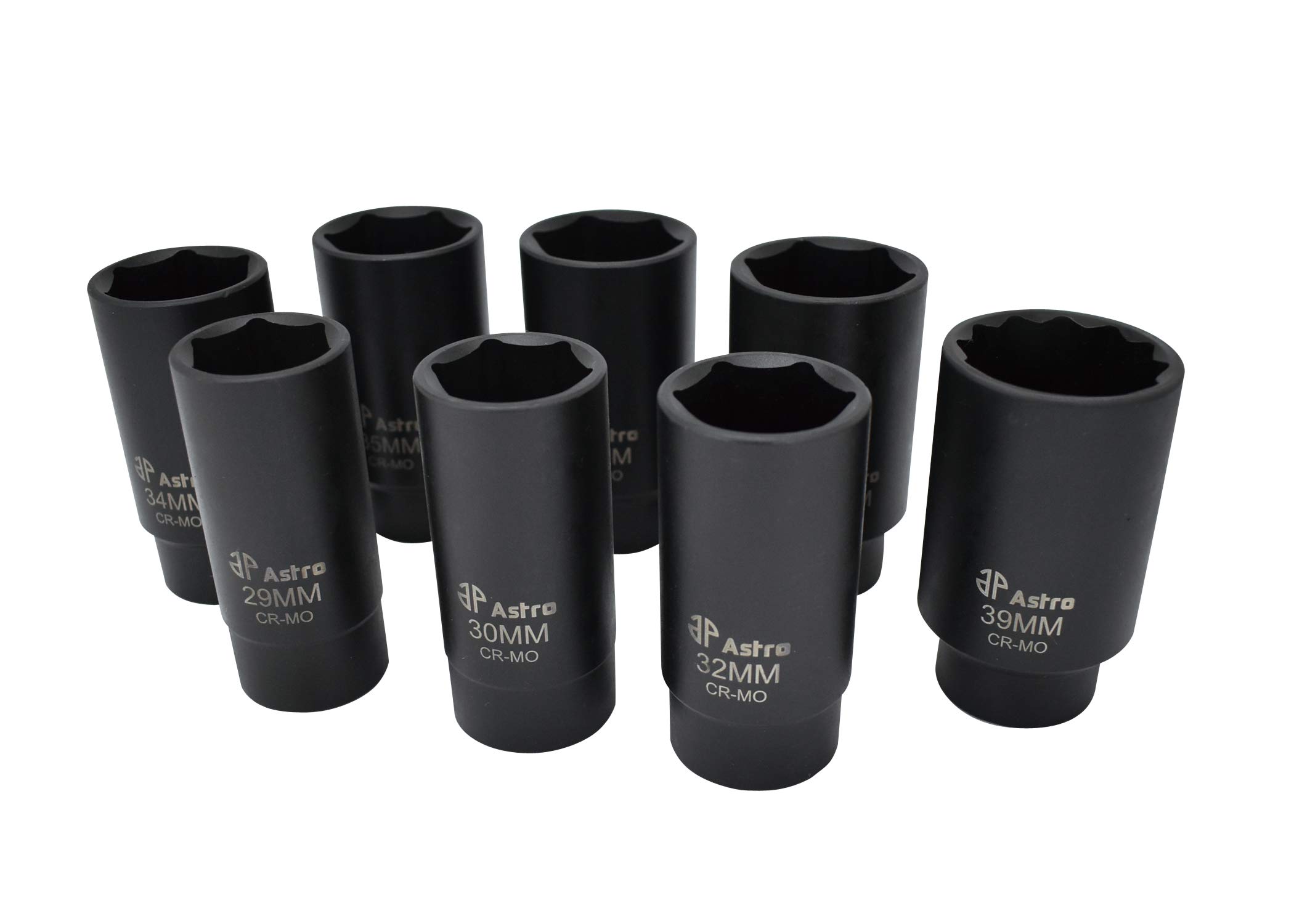Astro 78866 6 Point Axle Nut Socket Set 8 Pieces