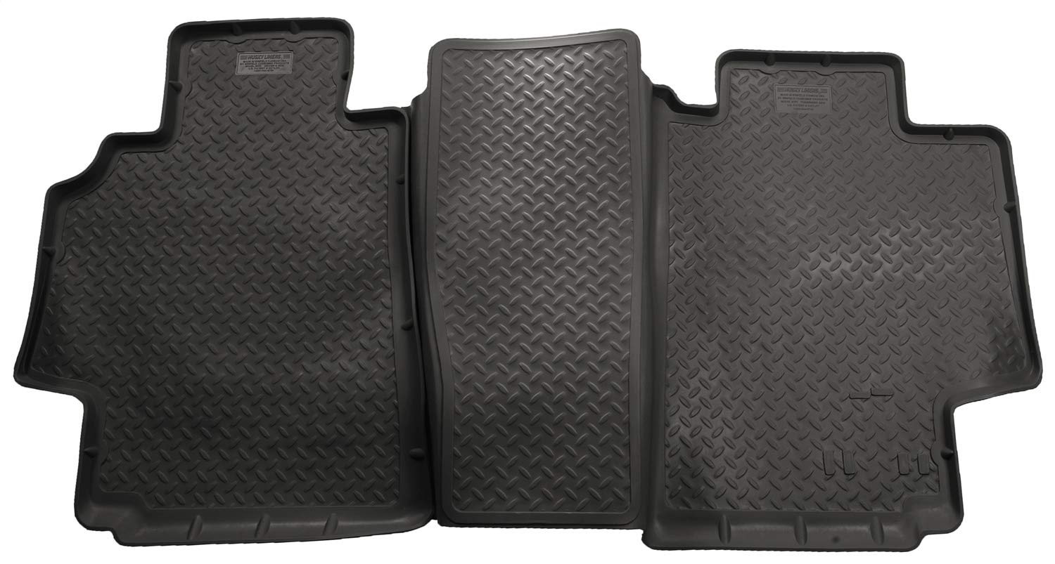 Husky Liners Classic Style Floor Mats | Fits 1998-2001 Dodge Ram 1500 Quad Cab 4-Door & 1998-2002 Dodge Ram 2500/3500 Quad Cab 4-Door | 2nd Row, 2-pc Black - 61711