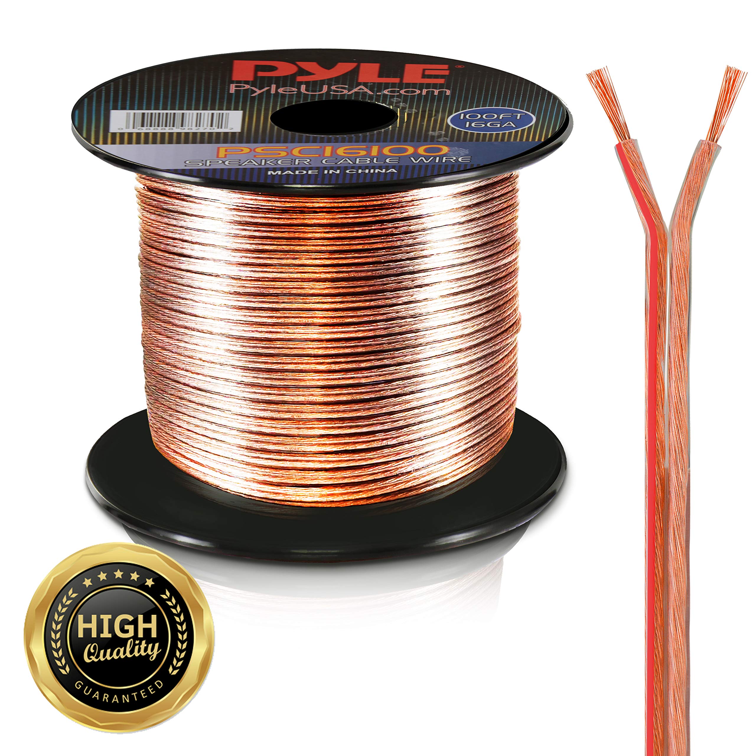 Pyle PSC16100 16 Gauge 100 ft. Spool of High Quality Speaker Wire