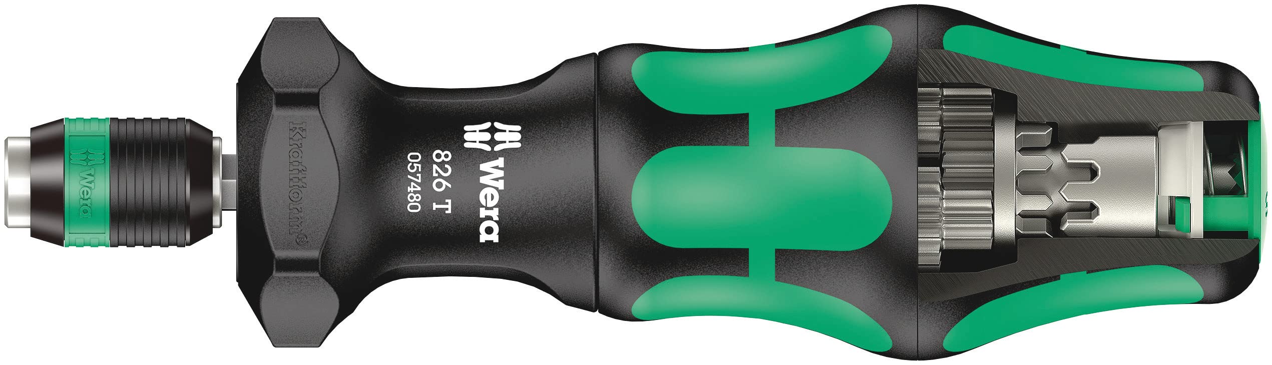 Wera 05057480001 Bit-Holding TURBO Screwdriver Handle w/Rapidaptor Quick-Release