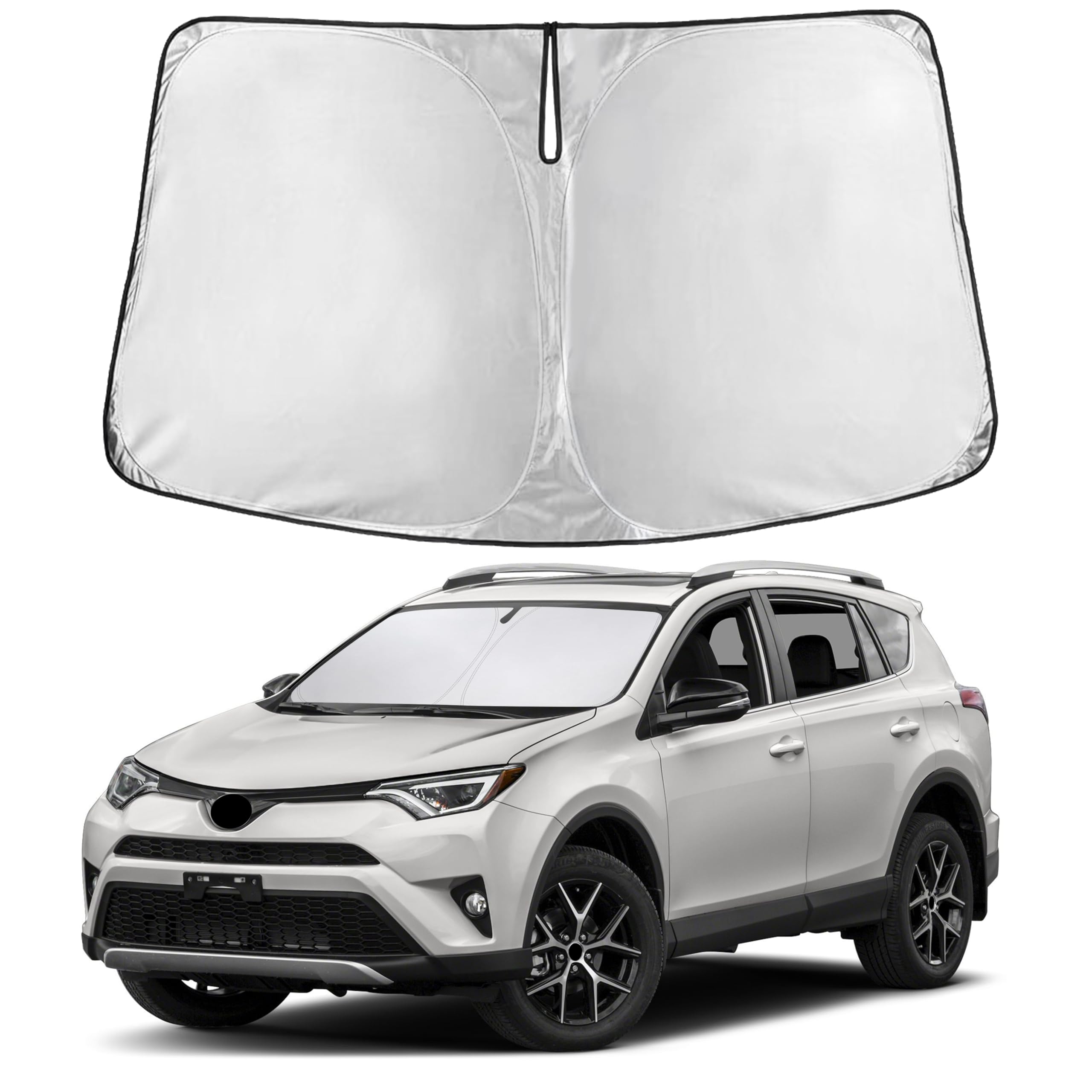 EcoNour Windshield Sunshade Compatible for Toyota RAV4 2013-2016 2017 2018