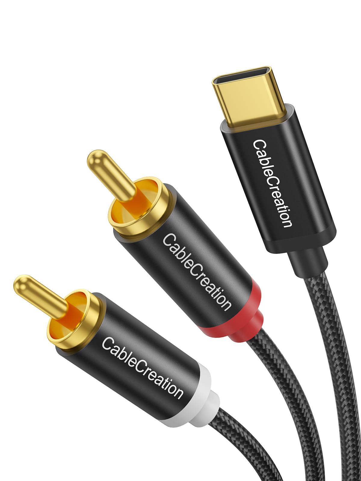 CableCreation USB C to RCA Audio Cable 6FT, Type-C to 2 Y RCA Splitter
