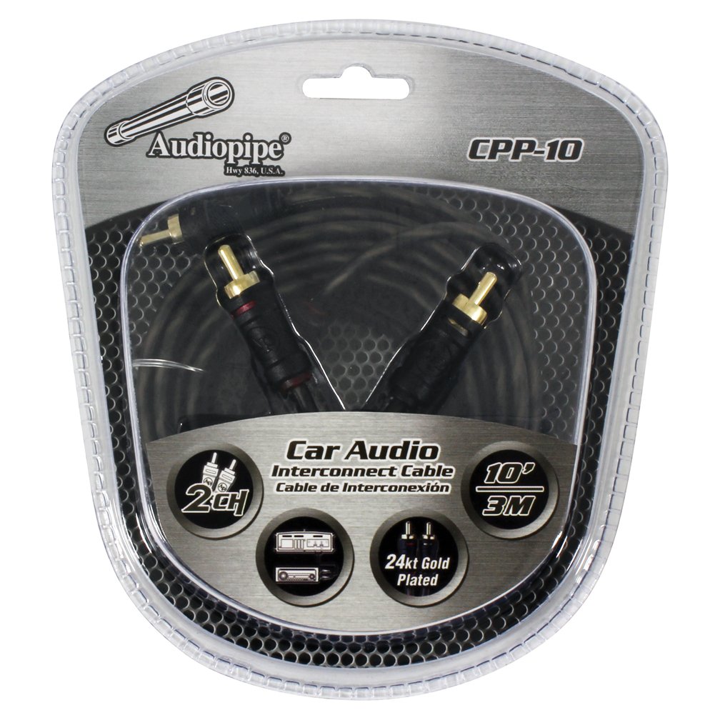 Audiopipe CPP10 10' foot Gold Plated Interconnect Cable