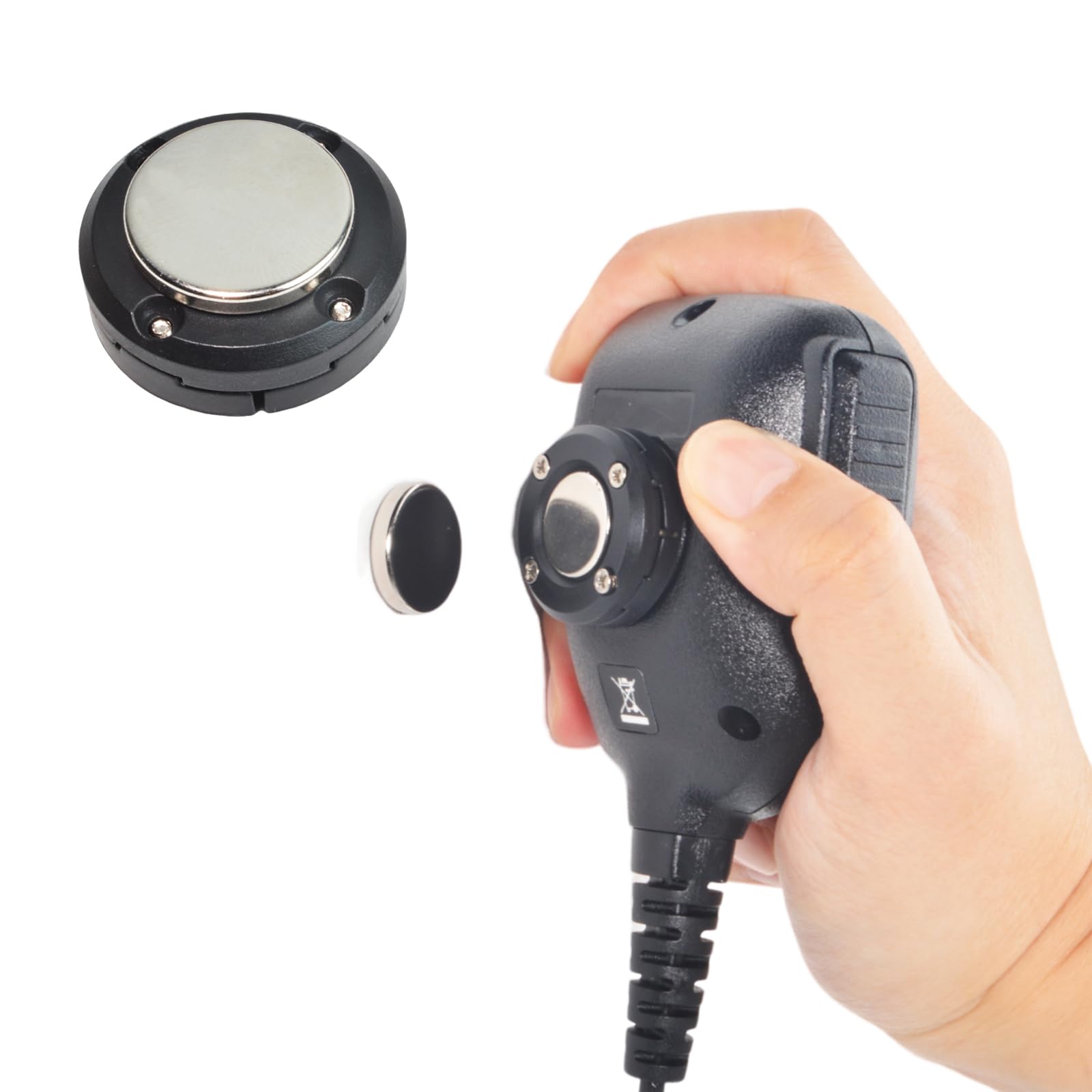 UAYESOK Magnetic Mobile Radio Mic Car Mount Holder, CB Mic Hanger Clip