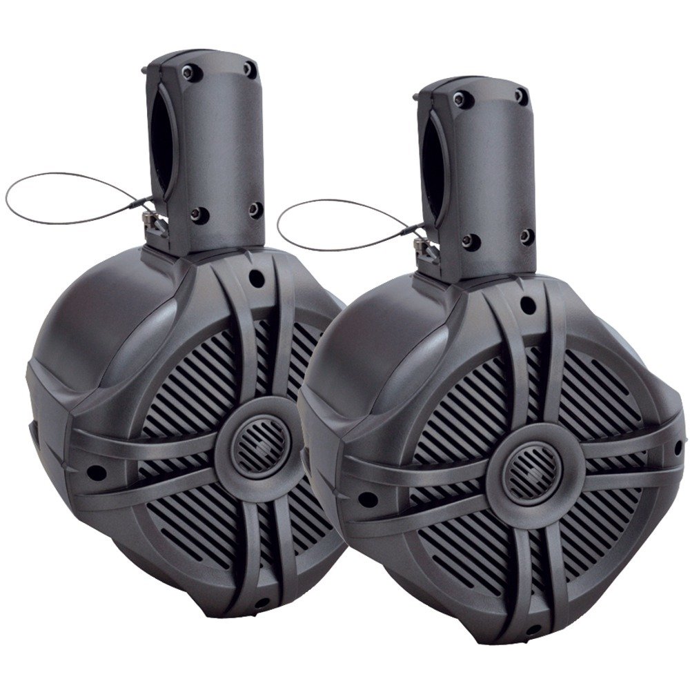 Power Acoustik MWT-65T Marine 6.5" 500 Watt Wake Tower Speaker Titanium (Pair)