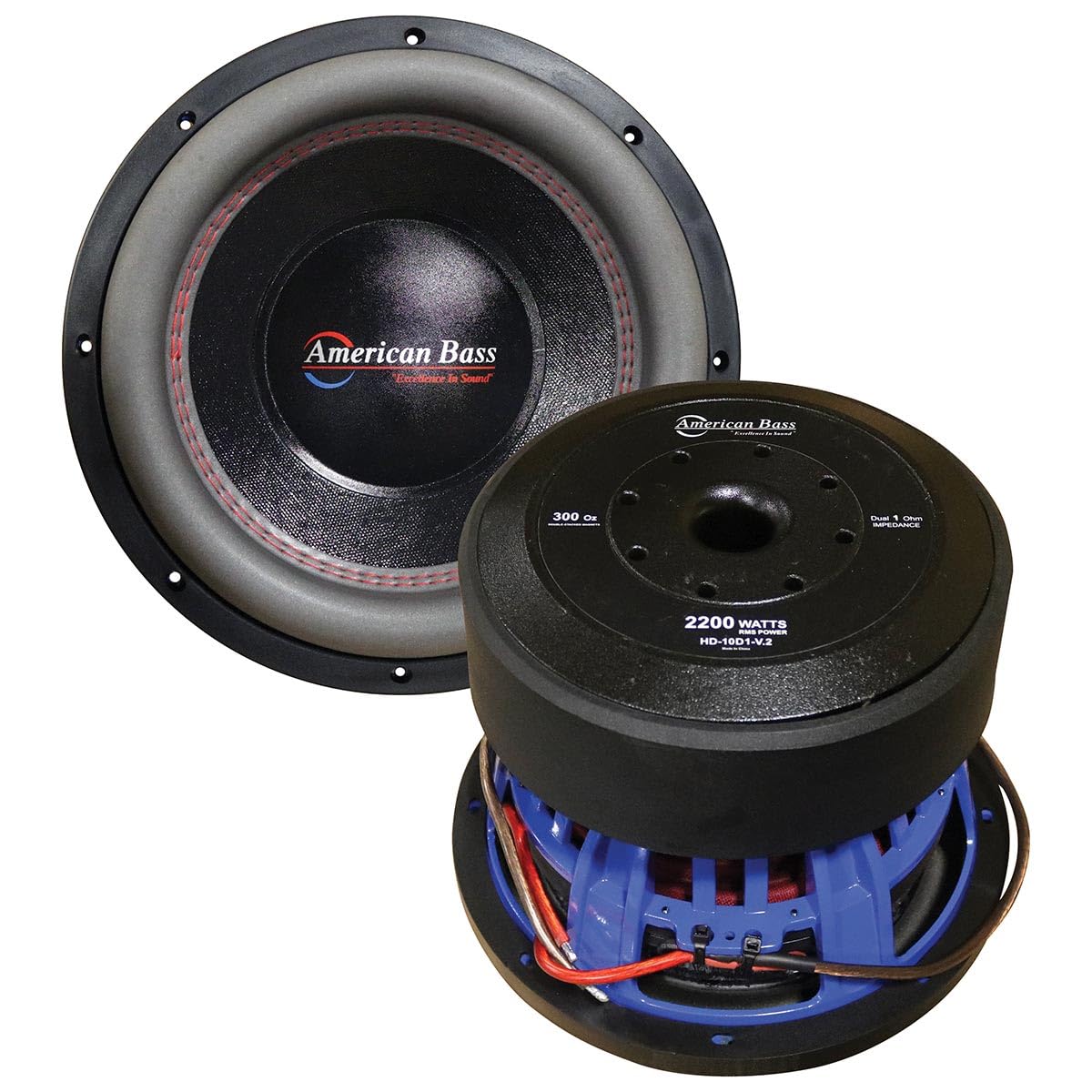 American Bass HD10D2 10" 3000 Watt Woofer 320oz Magnet