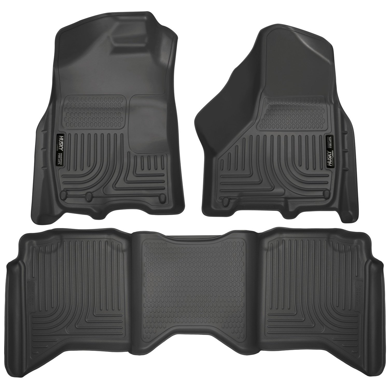 Husky 99001 Front/2nd Seat Floor Seat Floor Liners For 2009-2019 Dodge Ram