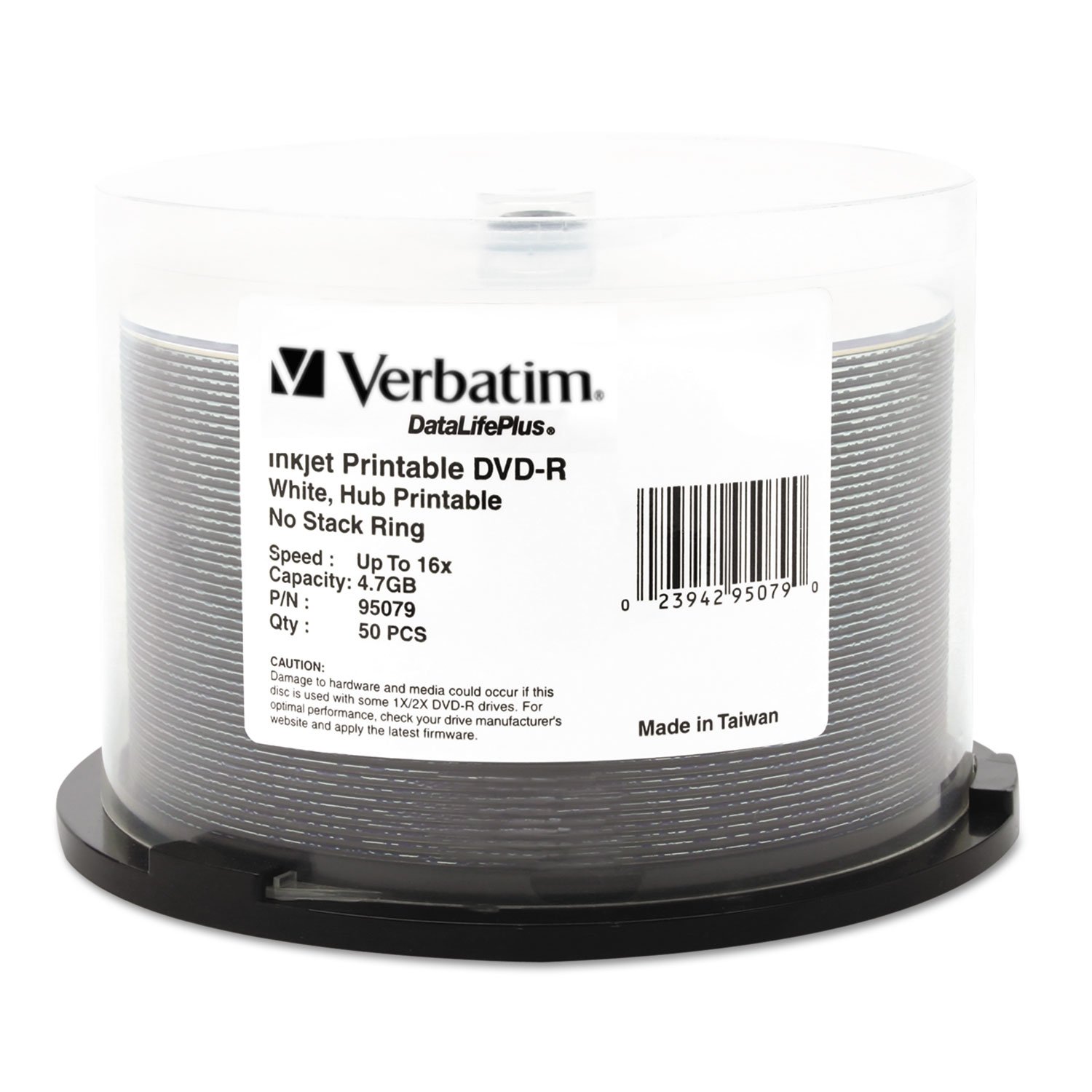 Verbatim 95079 4.7GB DataLifePlus DVD-Rs, 50-ct Spindle
