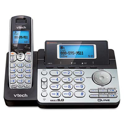 VTech DS6151 DECT 6.0 Cordless 2-Line Phone System with Digital Answering System