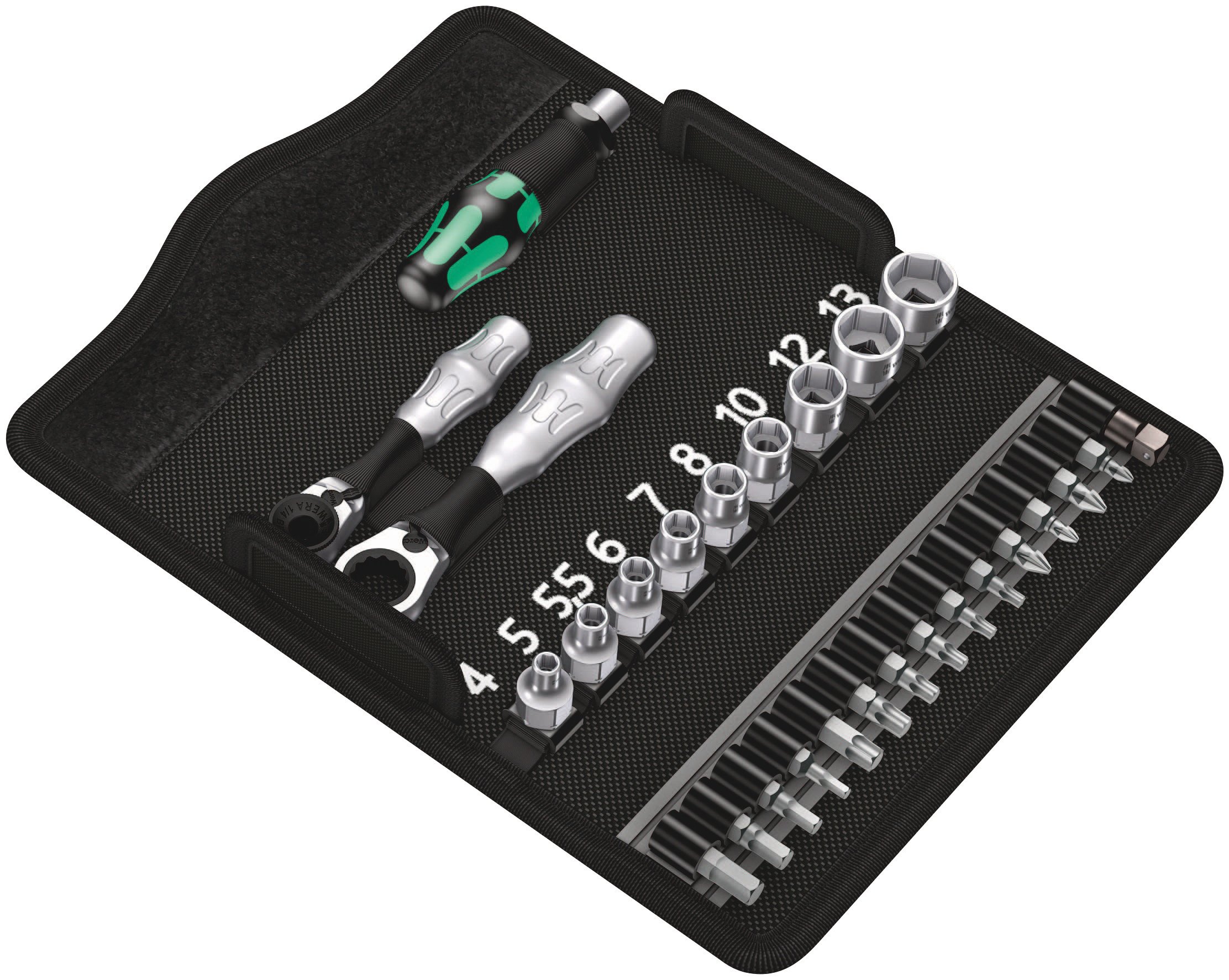Wera 05135918001 Kompakt Zyklop Mini 2 Metric Socket/Bit Driver Set (27pc Set)