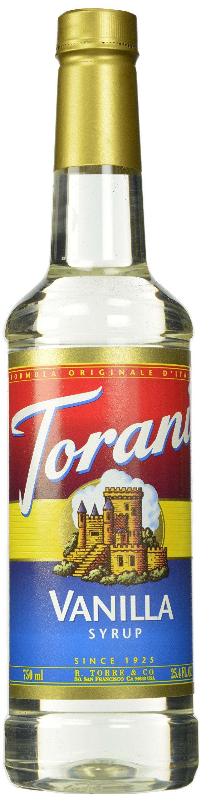 Torani Vanilla Flavored Drink Syrup, 25.4 fl oz, 4 Pack