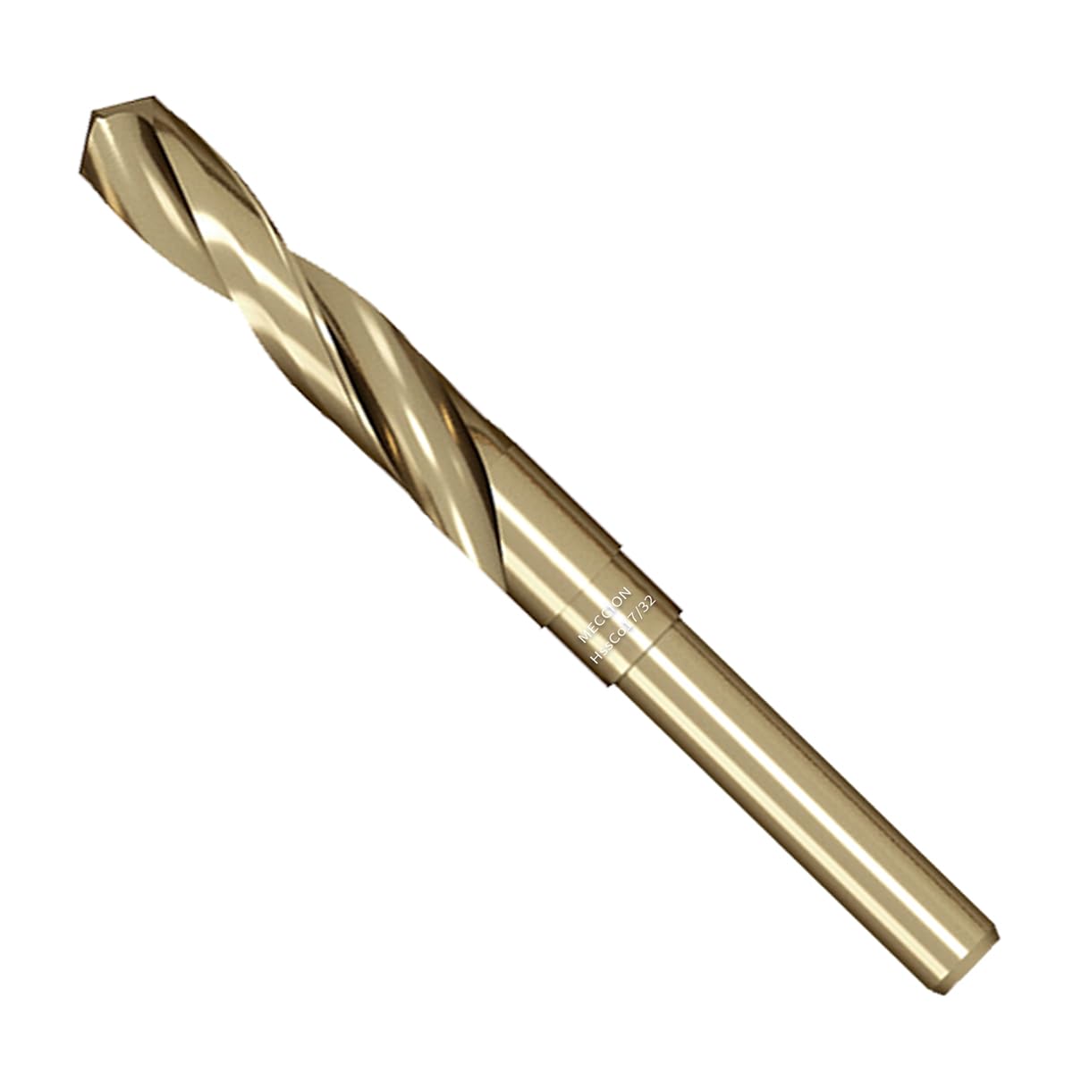 Meccion Cobalt Drill Bit 17/32 Inch High Speed Steel M35 Reduced Shank Twist Drill Bit for Metal, Cast Iron, Stainless Steel, Alloy, Non-Ferrous Etc.