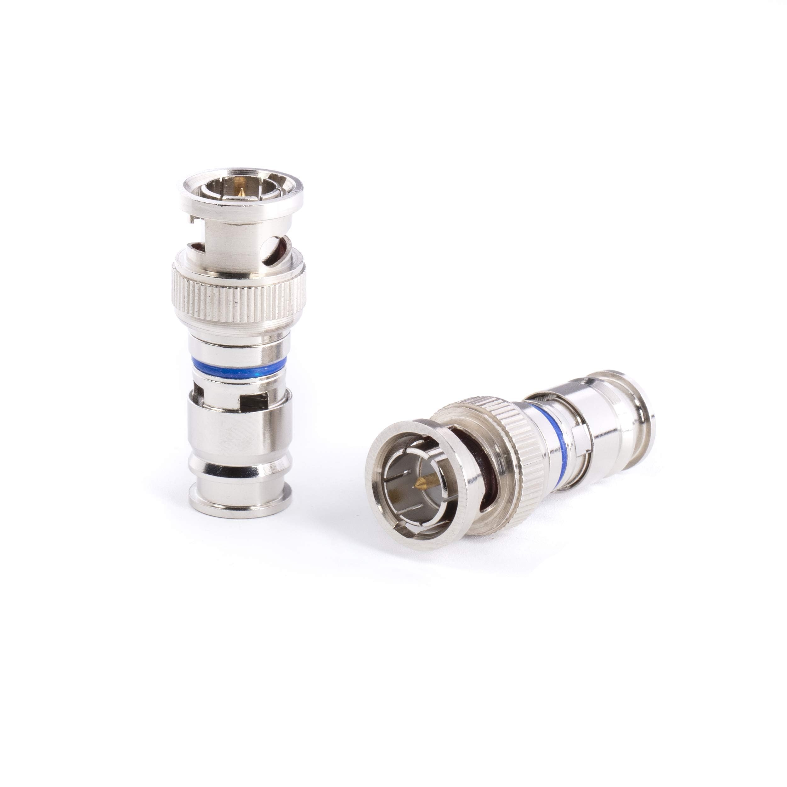 THE CIMPLE CO - BNC Compression Connector for RG59 Coaxial Cable - Male RG59 BNC Connectors for Security Cameras, CCTV, SDI, HD-SDI - Coax Cable Ends 25 Pack