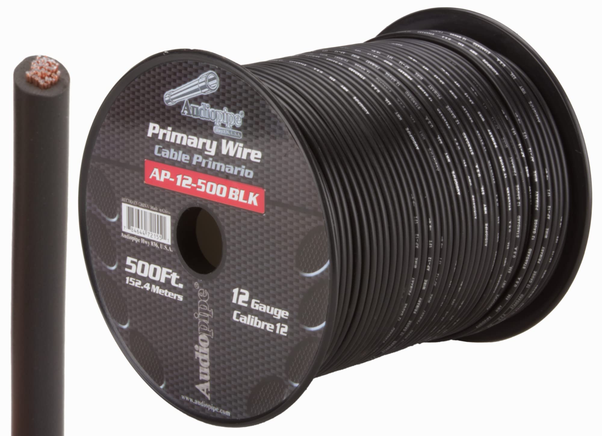 Audiopipe AP12500OR 12 Gauge 500Ft Primary Wire Orange