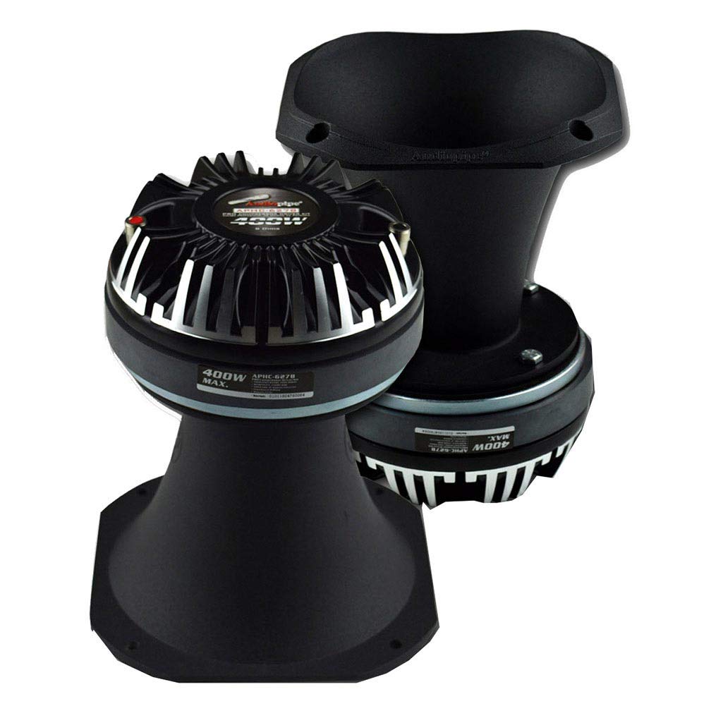 Audiopipe APHC6278 6.2" Inch Compression Driver with Aluminum Horn 400W Each