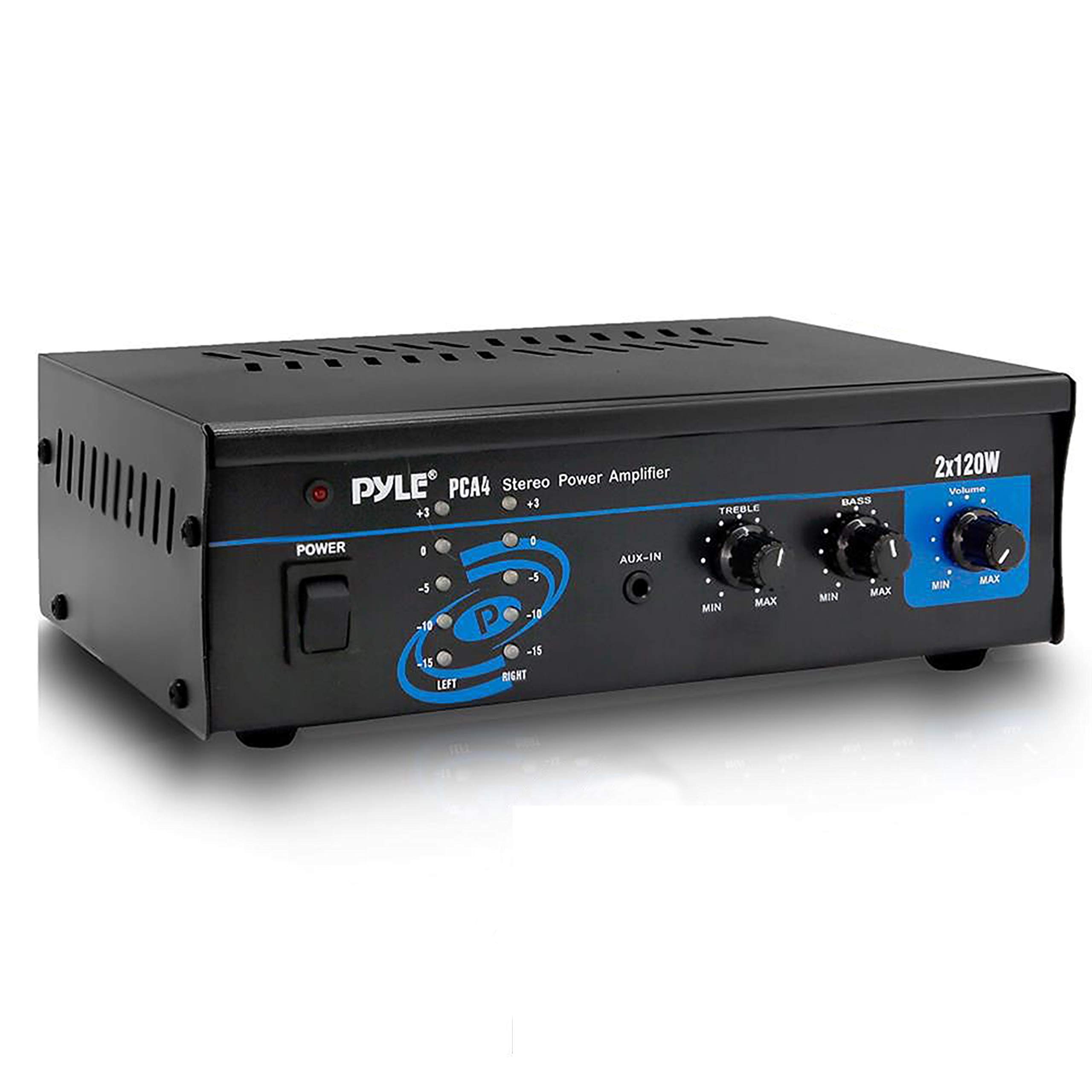 Pyle PCA4 2x120 Watt Mini Stereo Power Amplifier