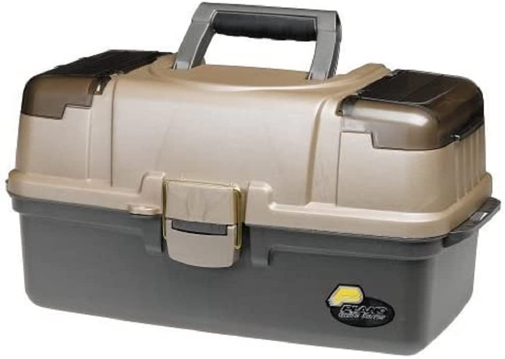 Plano 613403 Guide Series Three-Tray Tackle Box  Graphite & Sandstone