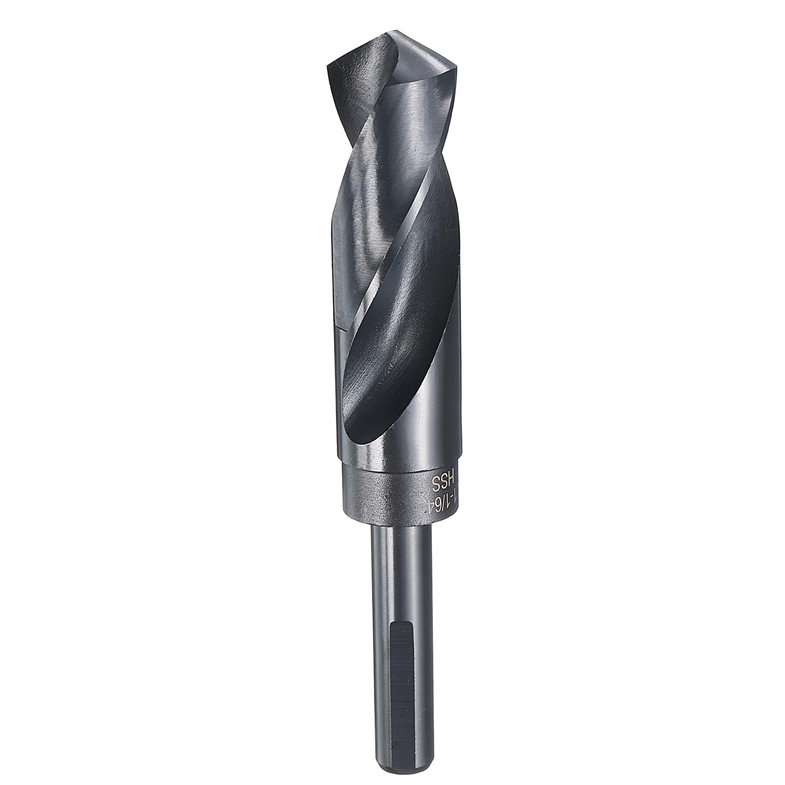 HARFINGTON 1-1/64" Drill Bit 1/2" Reduced Shank 3-Flat 4241 HSS 118°