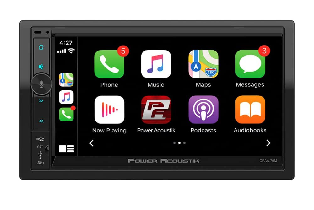 Power Acoustik CPAA70M 7" 2DIN Fixed Face Touchscreen Mechless Receiver w/BT
