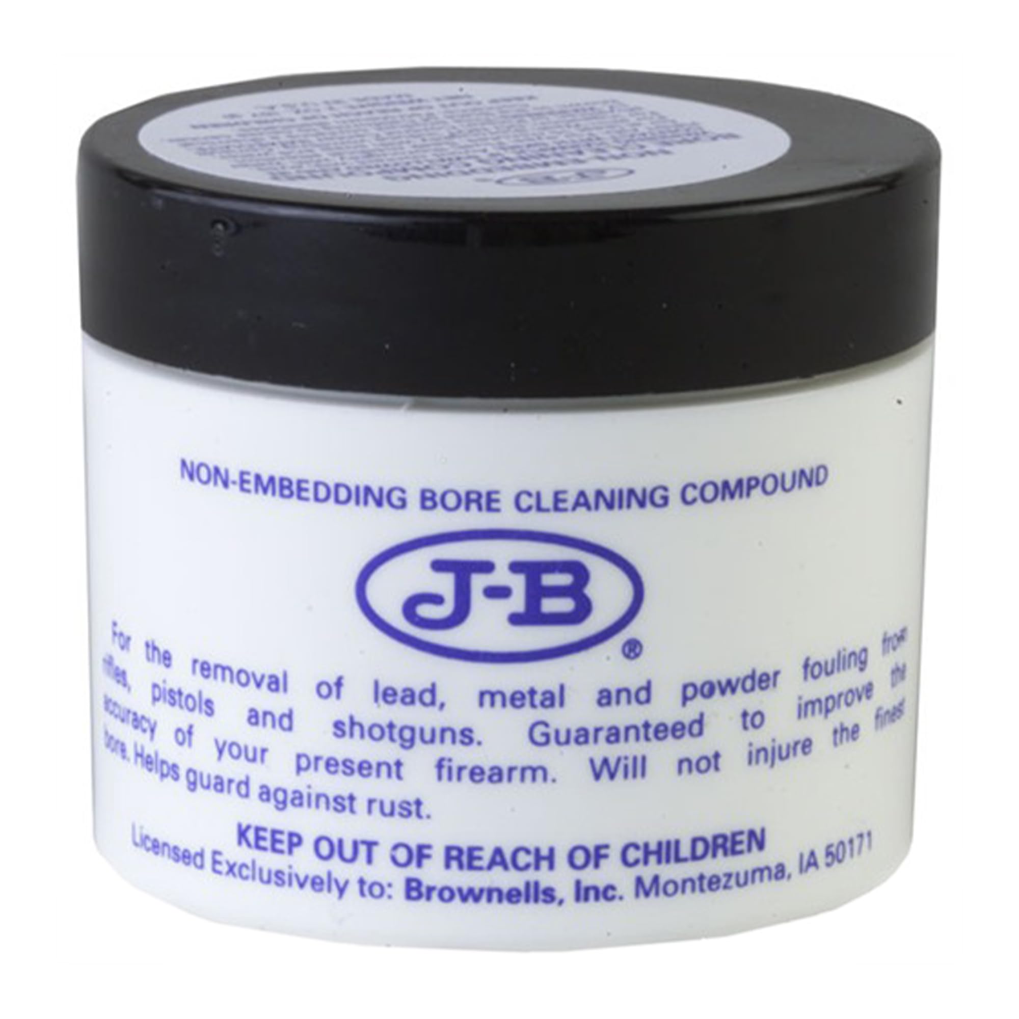 Brownells J-B Non-Embedding Bore Cleaning Compound Gun Barrel Cleaner Solvent Oil-Paste, Gunsmithing Tools Maintenance Cleaning Supplies, 2 oz. (57g) Jar