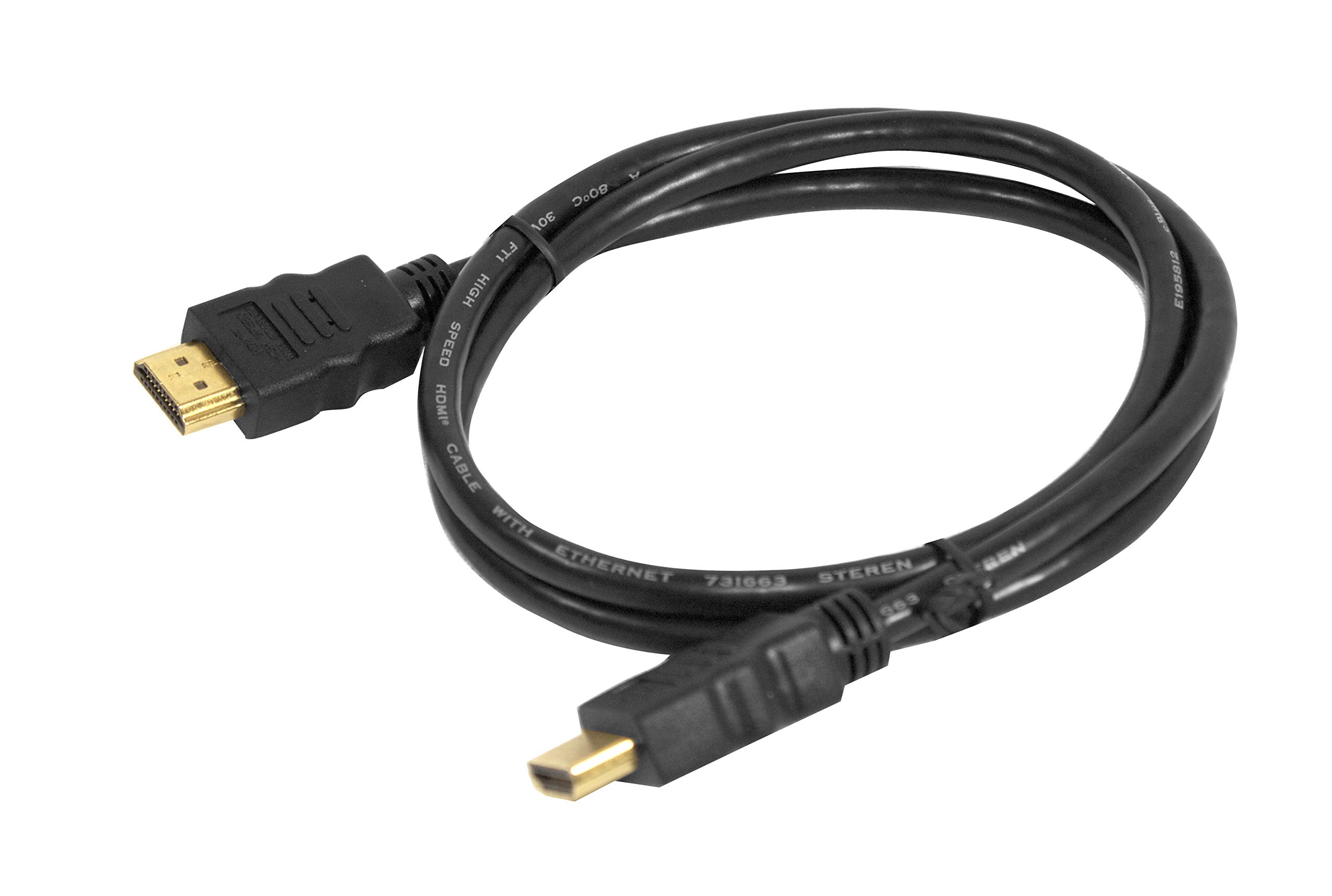Steren 517-303BK HDMI High-Speed Cable with Ethernet (3ft)