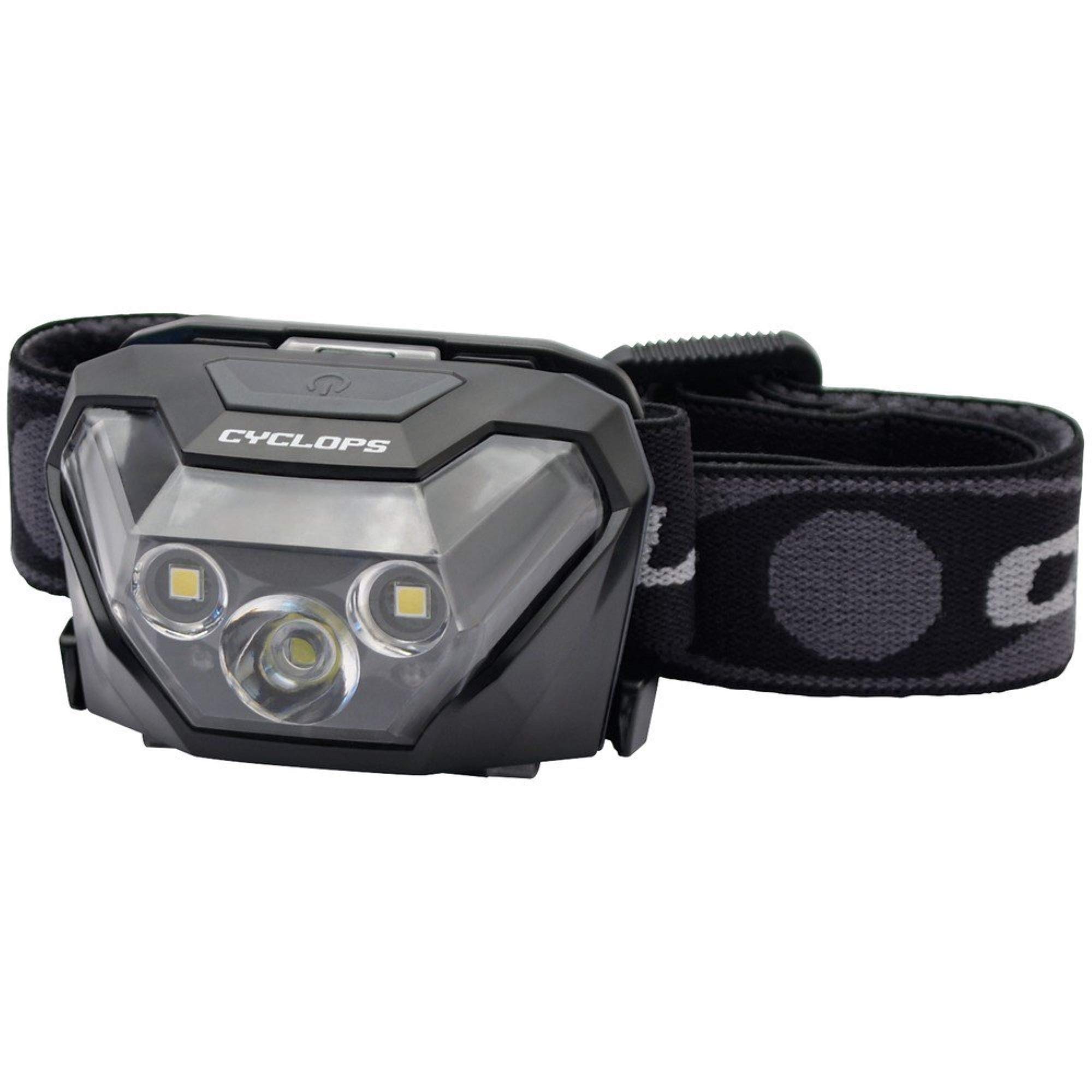 Cyclops HL500 Headlamp | Tactical Durable Lightweight Compact Adjustable Headband Weather Resistant IPX6 Bright LED 500 Lumen Head Flashlight | AAA Batteries Included