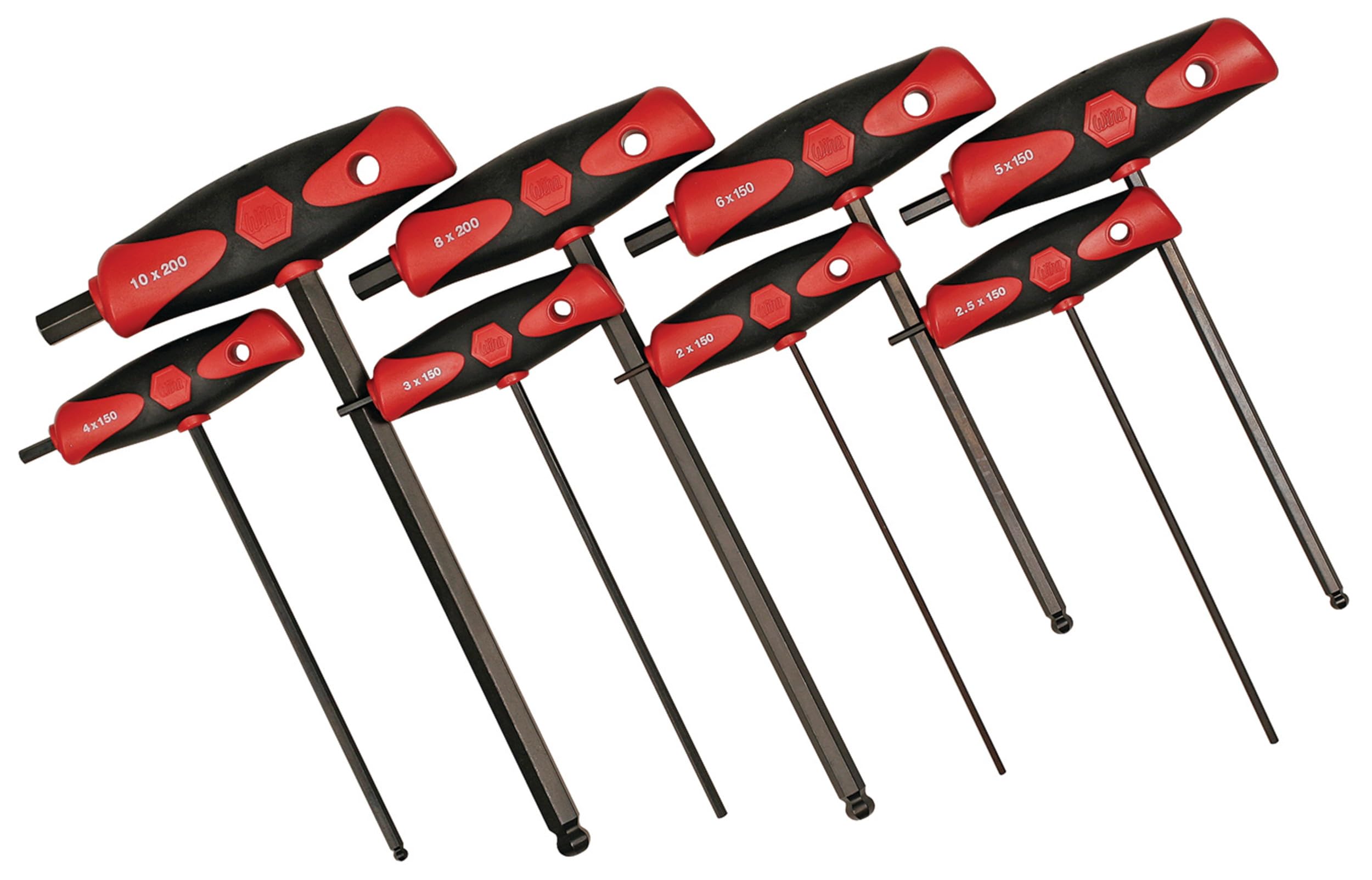 Wiha 33496 Metric HEX T-Handle Set - 8 Piece Set