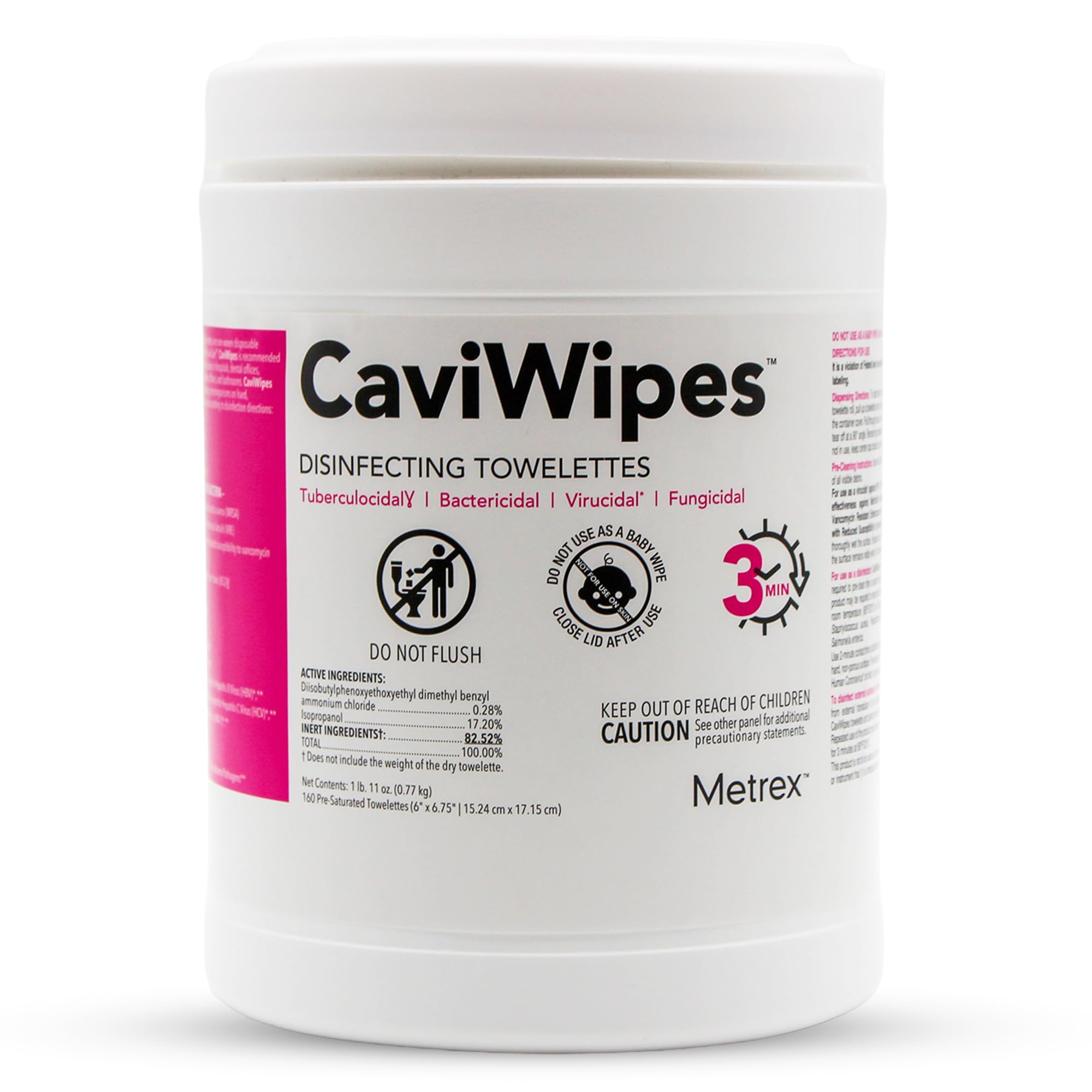 Metrex CaviWipes Disinfecting Wipes, 160 Ct Canister, 1-Pack