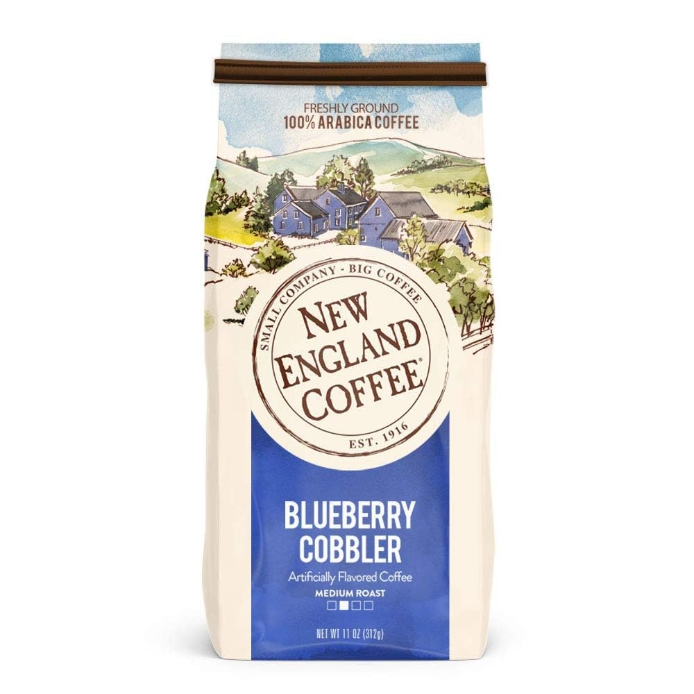 New England Coffee Blueberry Cobbler Ground Coffee 11oz (Pack of 1)
