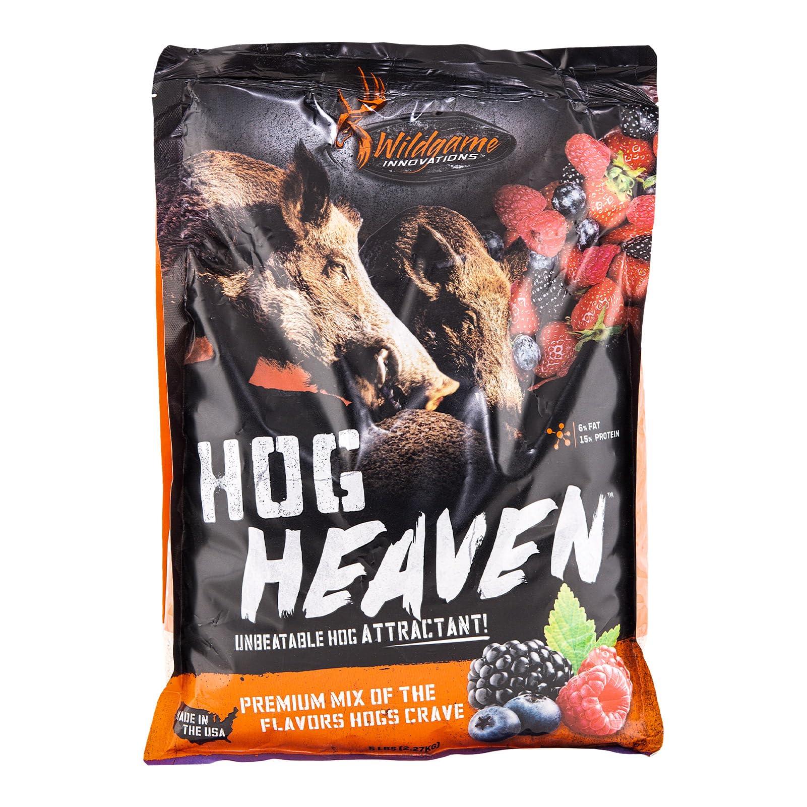 WILDGAME Innovations Hog Heaven 5lb Hunting Attractant | Long-Lasting Powerful Effective Ready-to-Use Nutritious Berry-Flavored Granular Hog Feed