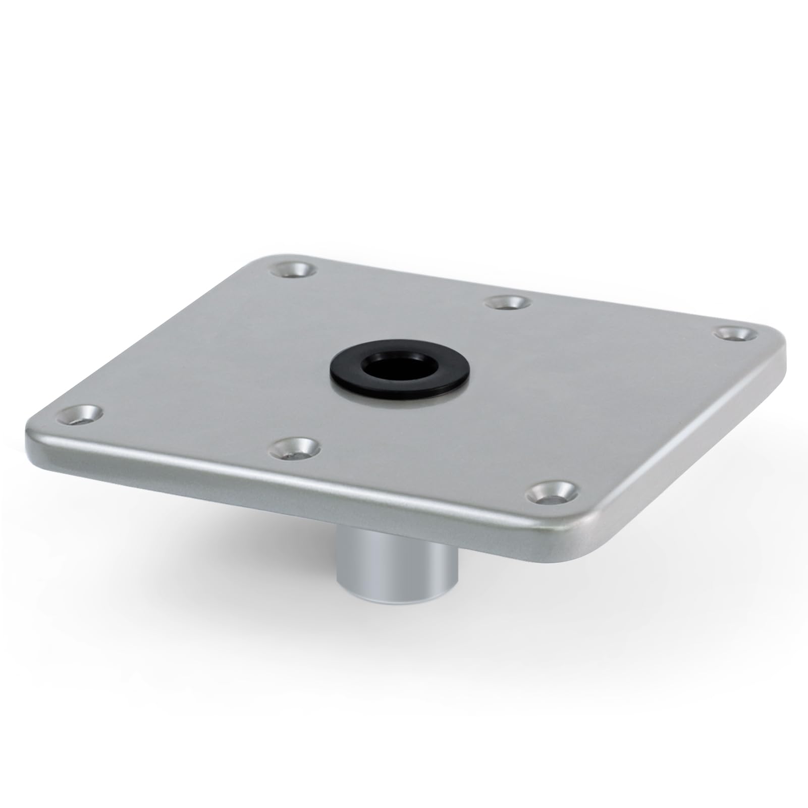 CLLOMAGY Boat Seat Base Mount Boat Seat Pedestal Base Mount Plate for 3/4" Pin Post Socket, Heavy Duty Marine Pedestal Bracket for Most Marine Fishing Pontoon Bass
