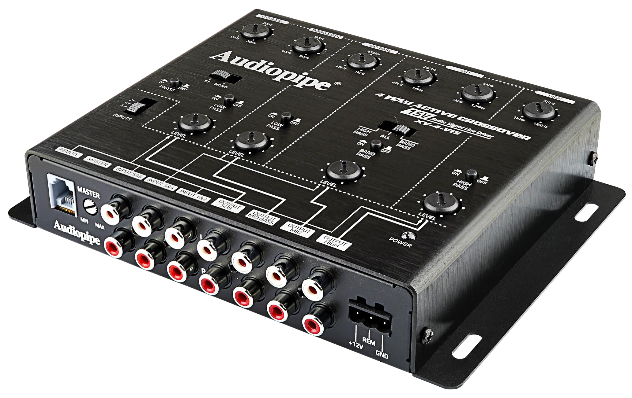 Audiopipe 4 Way Crossover 6 ch. Input 8 ch. Output