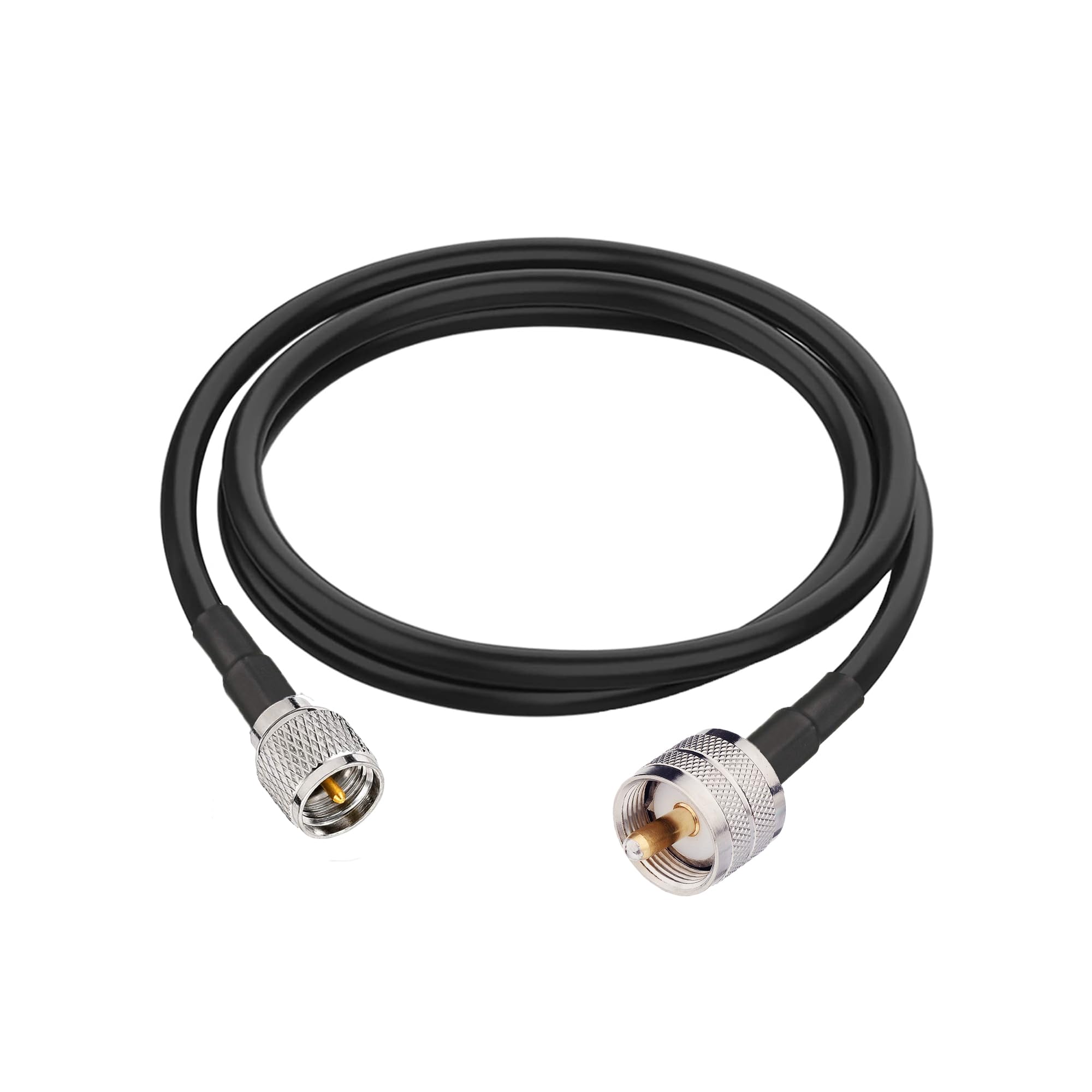 supmory MINI-UHF Adapter MINI-UHF Male to PL259 UHF Male RG58 Cable 3.3 feet