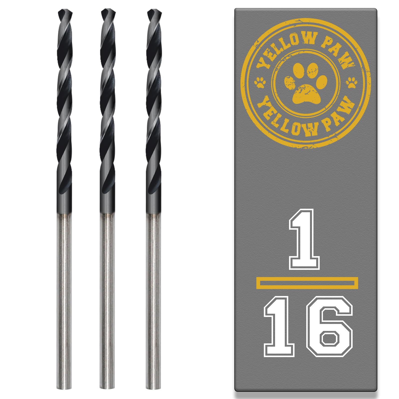 1/16 Inch Drill Bit (3 Pack) Industrial Grade M35 Cobalt Titanium Aluminum Nitrite - 1/16" Diameter & Total Length of 1-7/8" with Working Length of 7/8" Easily Drill Into Metal, Steel, & Aluminum