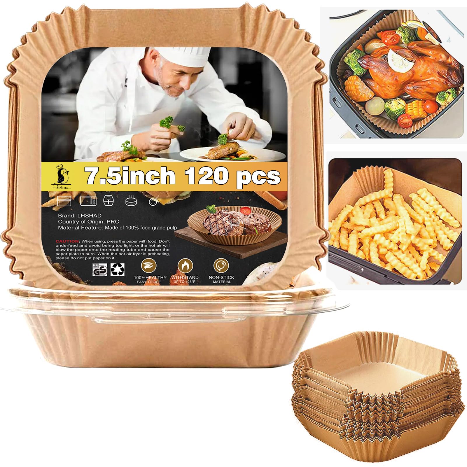 4 qt Air Fryer Liners, Chefman Air Fryer Liners Disposable
