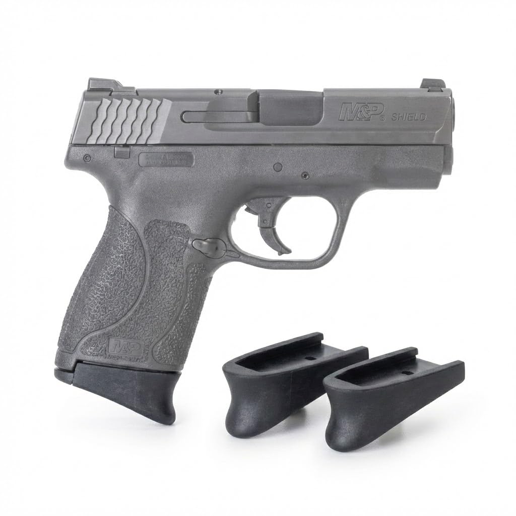 E-ONSALE Pack of 2 Grip Black Polymer Magazine Extension for M&P Shield .45 ACP /AG45-2PC