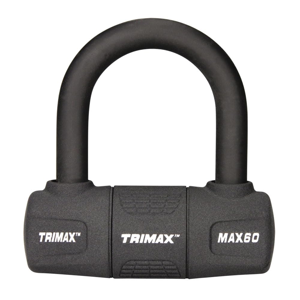 TRIMAX MAX60 Black Short Shackle U-Lock with PVC Sleeve