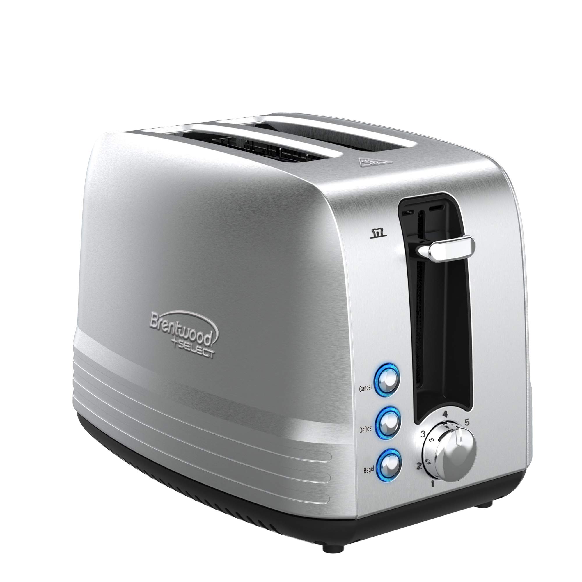 Brentwood Appliances TS-227S 850W Extra-Wide Slot 2-Slice S-Steel Toaster