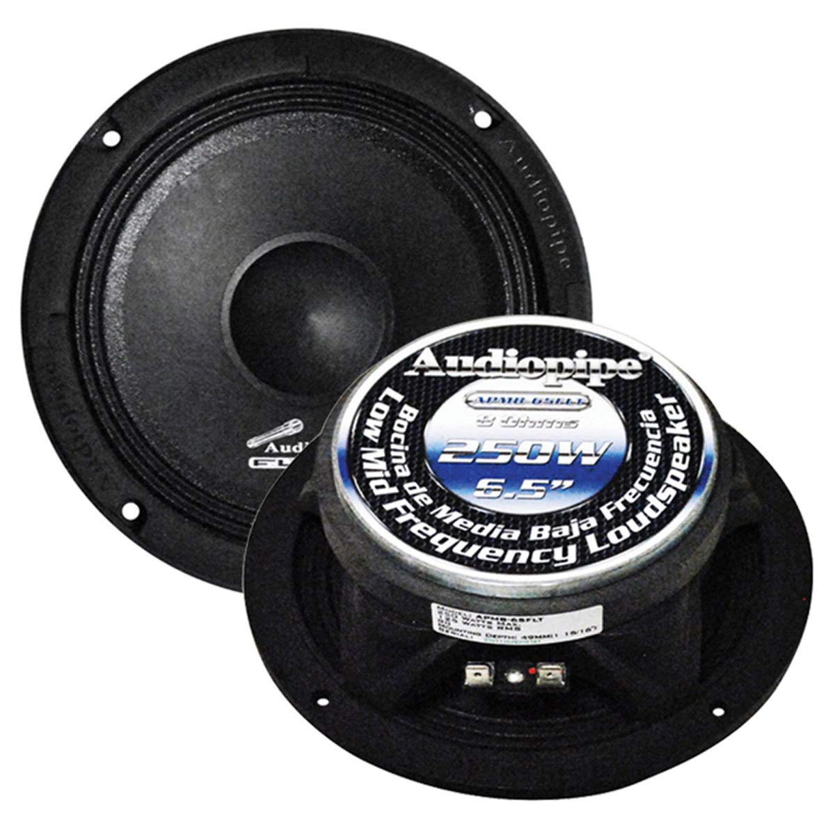 Audiopipe APMB65FLT 6.5" Flat Loud Speaker 250W Max (each)