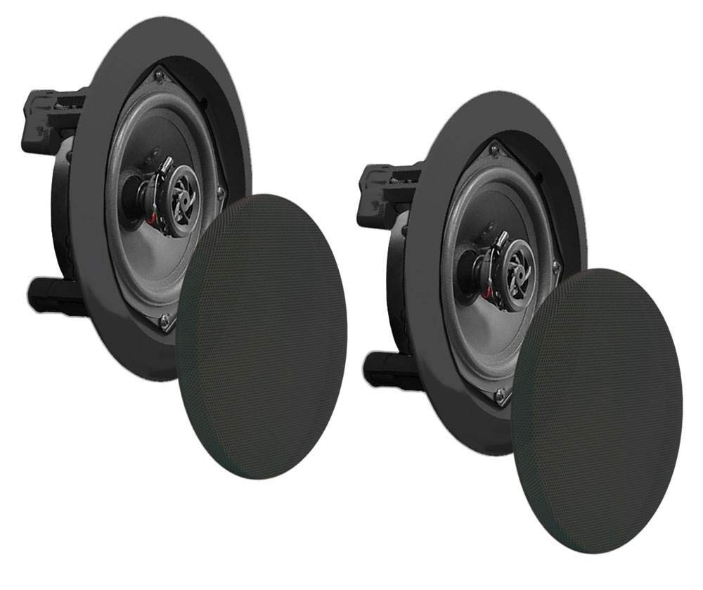 Pyle PDIC81RDBK Black 8" 250 Watt 2 Way Ceiling Mount Speaker pair