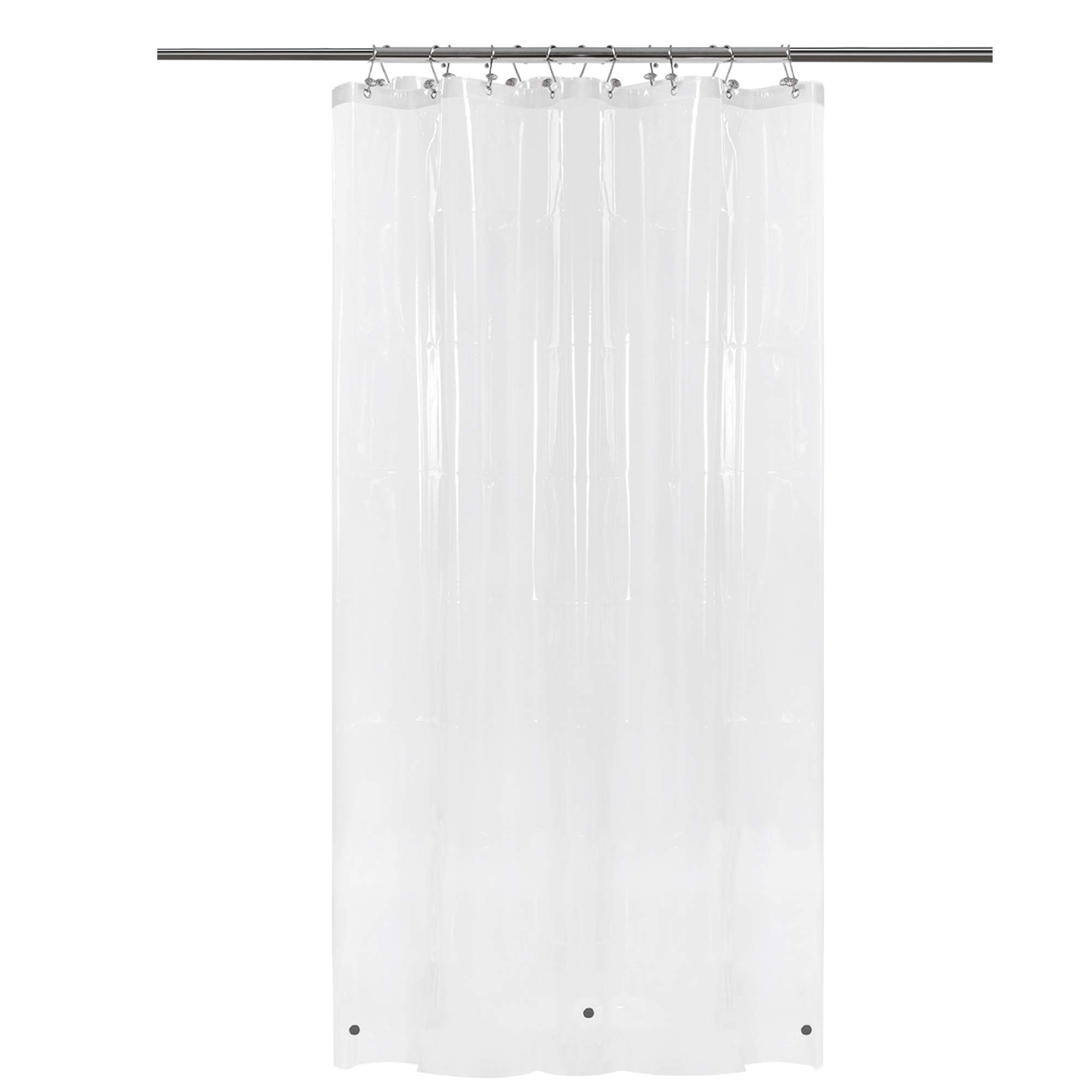 Barossa Design RV Shower Curtain Liner with 3 Magnets - 47" x 64" Camper Shower Curtain for Travel Trailers, Waterproof PEVA Liner for Camping Stall, PVC Free, Metal Grommets - Clear, 47x64
