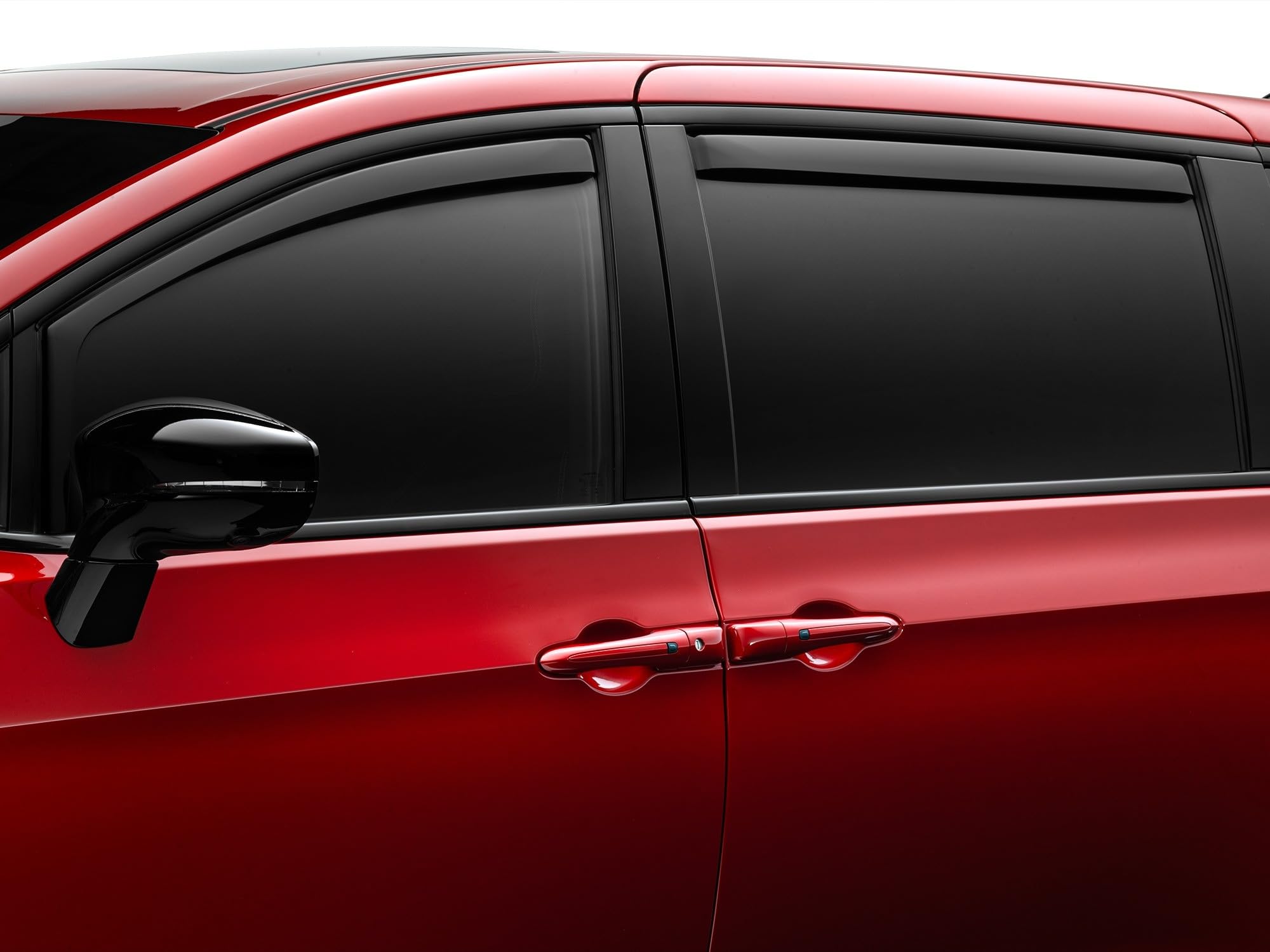 WeatherTech Custom Fit Side Window Deflectors for Chrysler Pacifica Hybrid, Pacifica, Voyager - (82840IM), Dark Tint