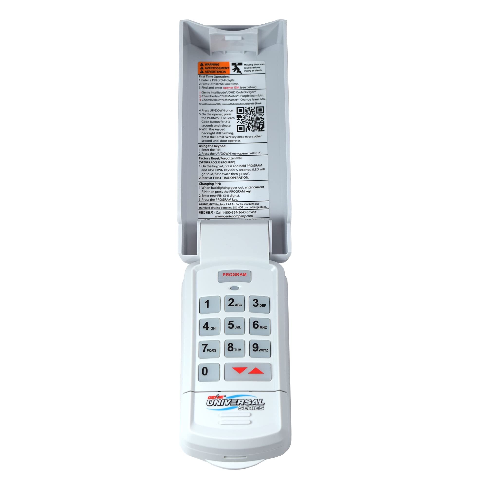 Genie Genuine GUK-R Wireless Universal Garage Door Opener Keypad, Compatible with LiftMaster, Chamberlain, Genie, Craftsman and More