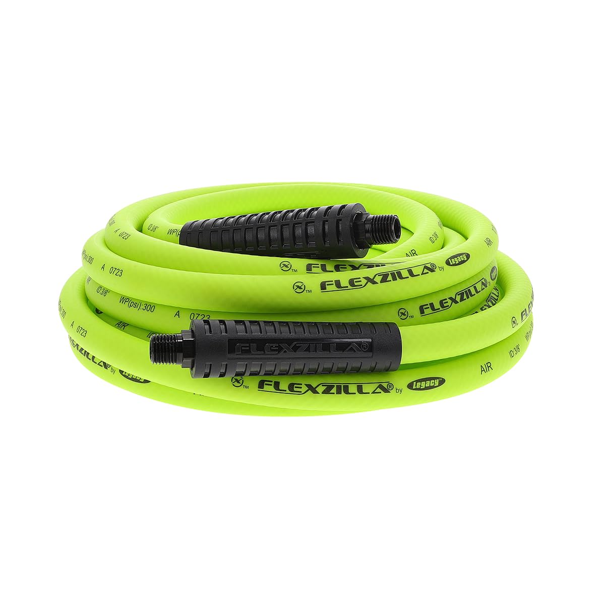Flexzilla HFZ3825YW2 Air Hose 3/8In X 25Ft 1/4In MNPT Fittings