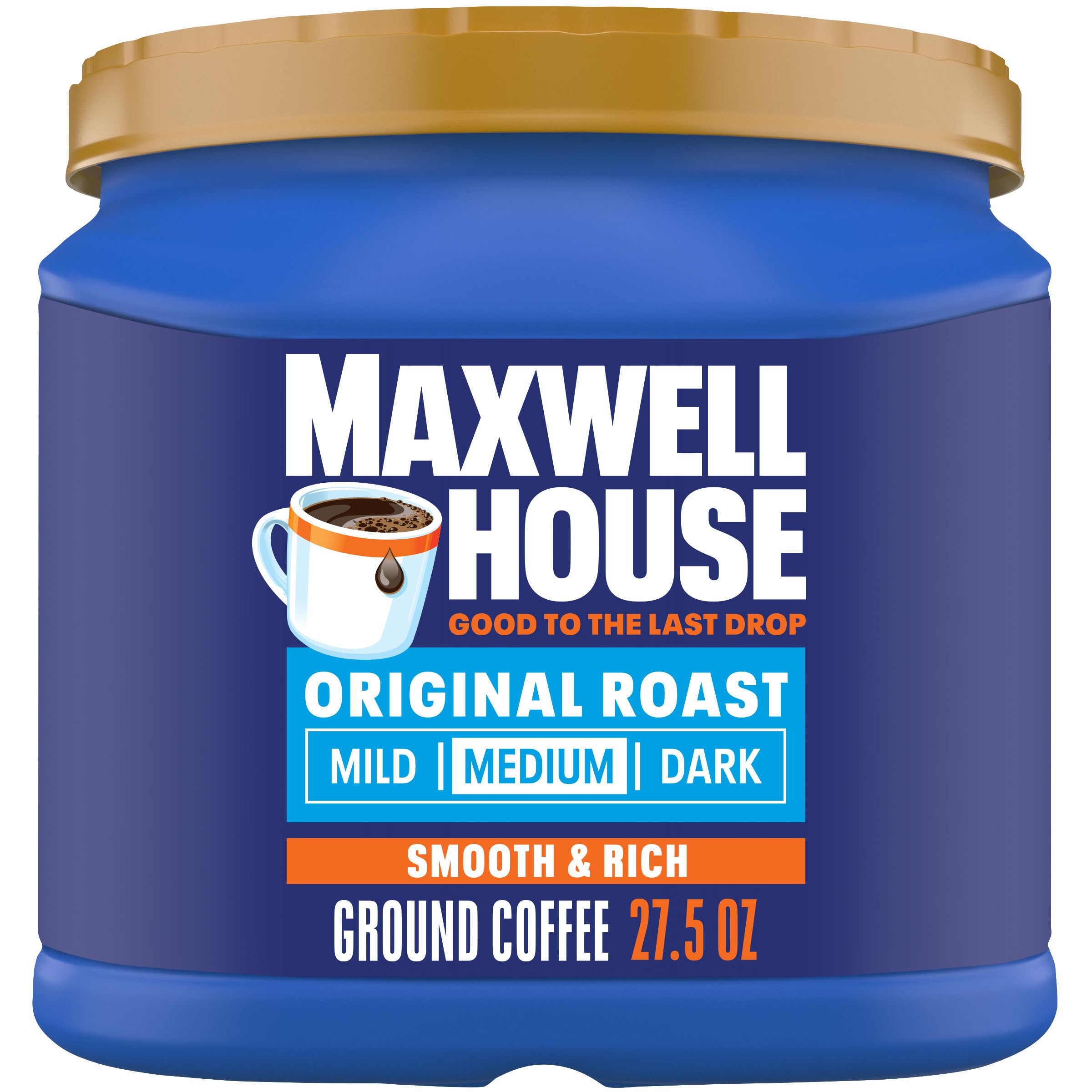 Maxwell House Ground Coffee, Original Roast, 27.5 oz Canister