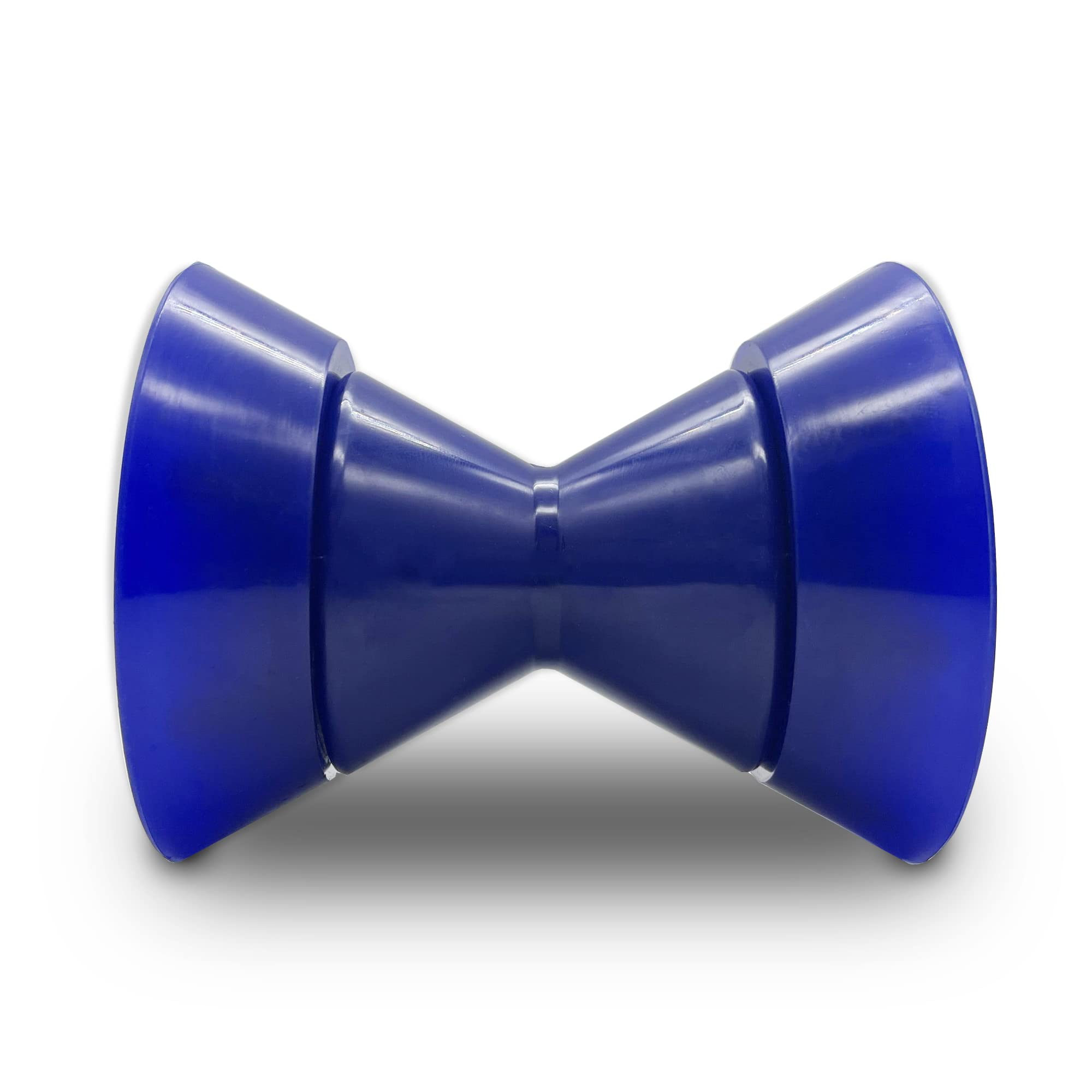 COLOFULWAY 4" Boat Trailer Roller Assembly Poly Bow Roller with Spoke fits 1/2" Shaft, Polyurethane(Blue)