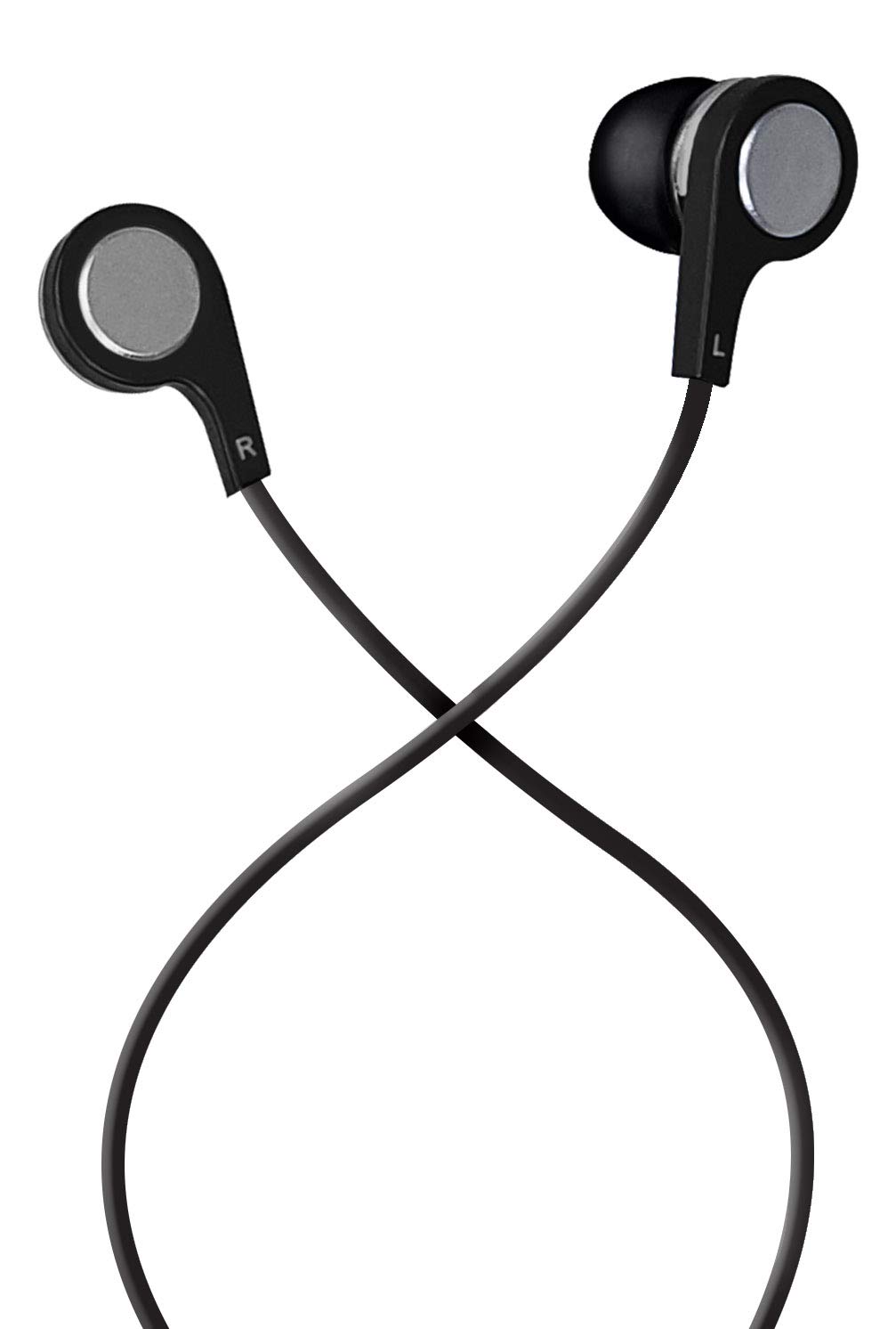 Maxell 199621 Soft Silicone Rubber Ear Tip Comfortable Extended Listening Copper Coil for Heavy Bass In-Ear Bud With Microphone, Black