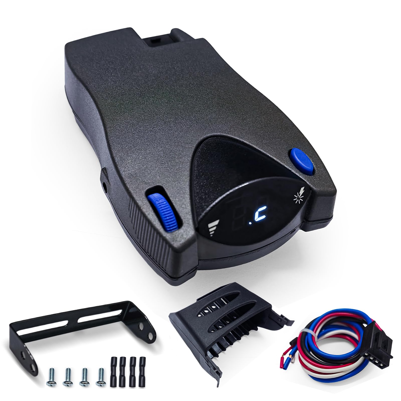 Lrichy 90885 Electronic Proportional Brake Control Kit for 1-4 Axle Trailers, Electric Over Hydraulic Brake Controller Compatible with Tekonsha Prodigy P2, Ford, GM, Chevy, Dodge, RAM, Toyota, Jeep